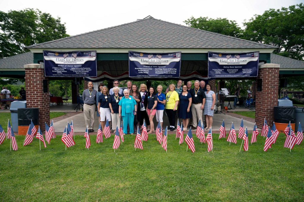 Rotarians at the Flags for Hero ceremony on June 11.