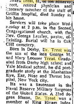 Treat, William obituary