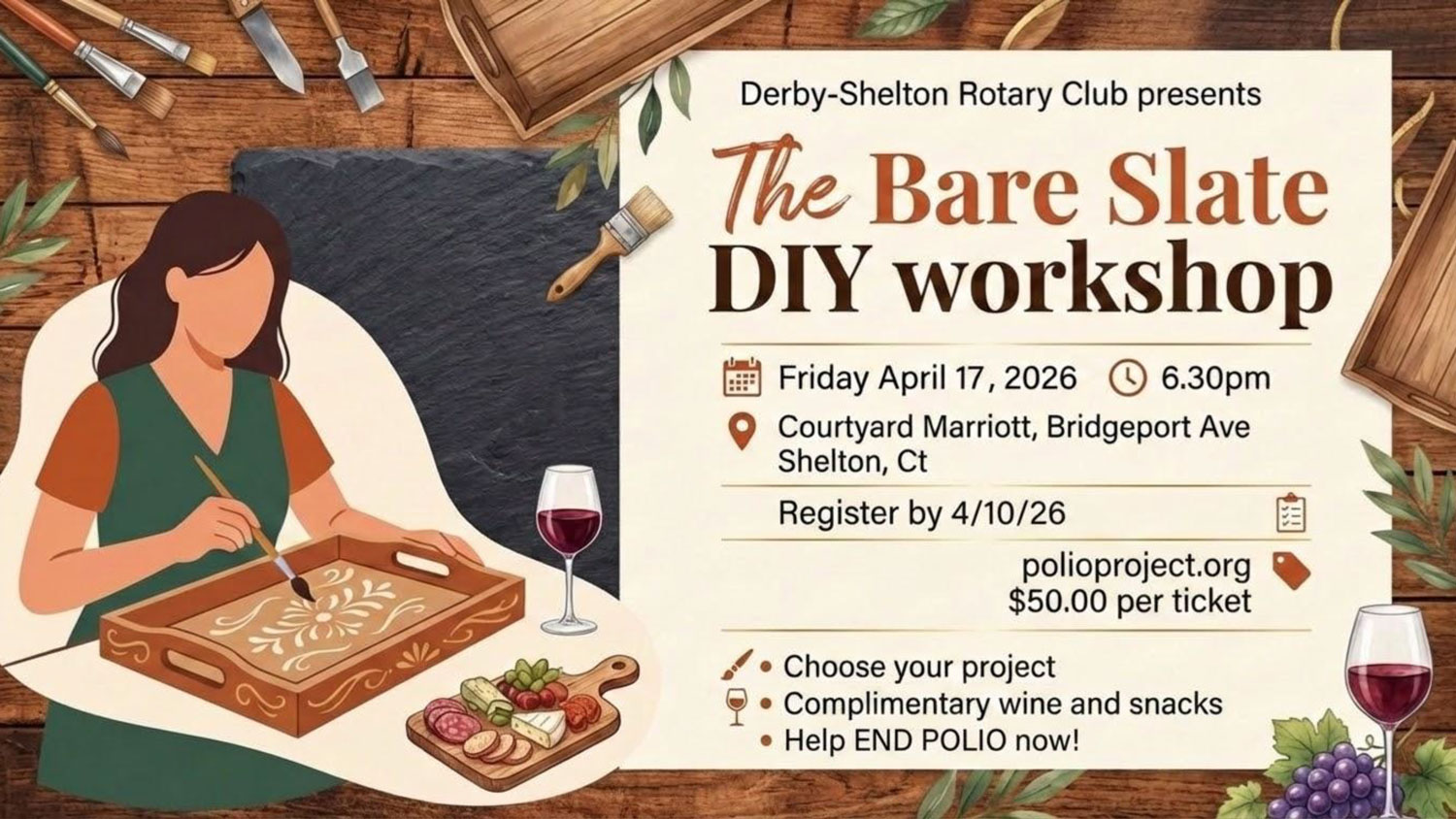 Bare Slate polio fund raiser